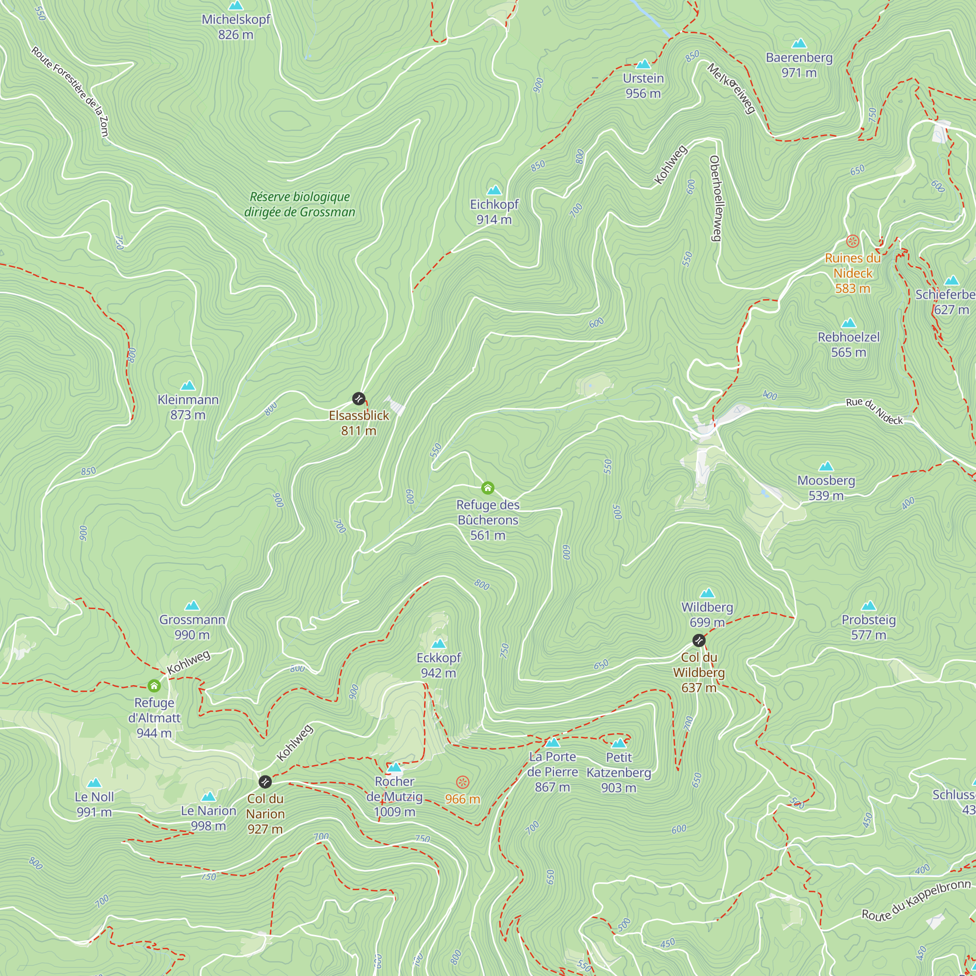 Refuge des Bûcherons map