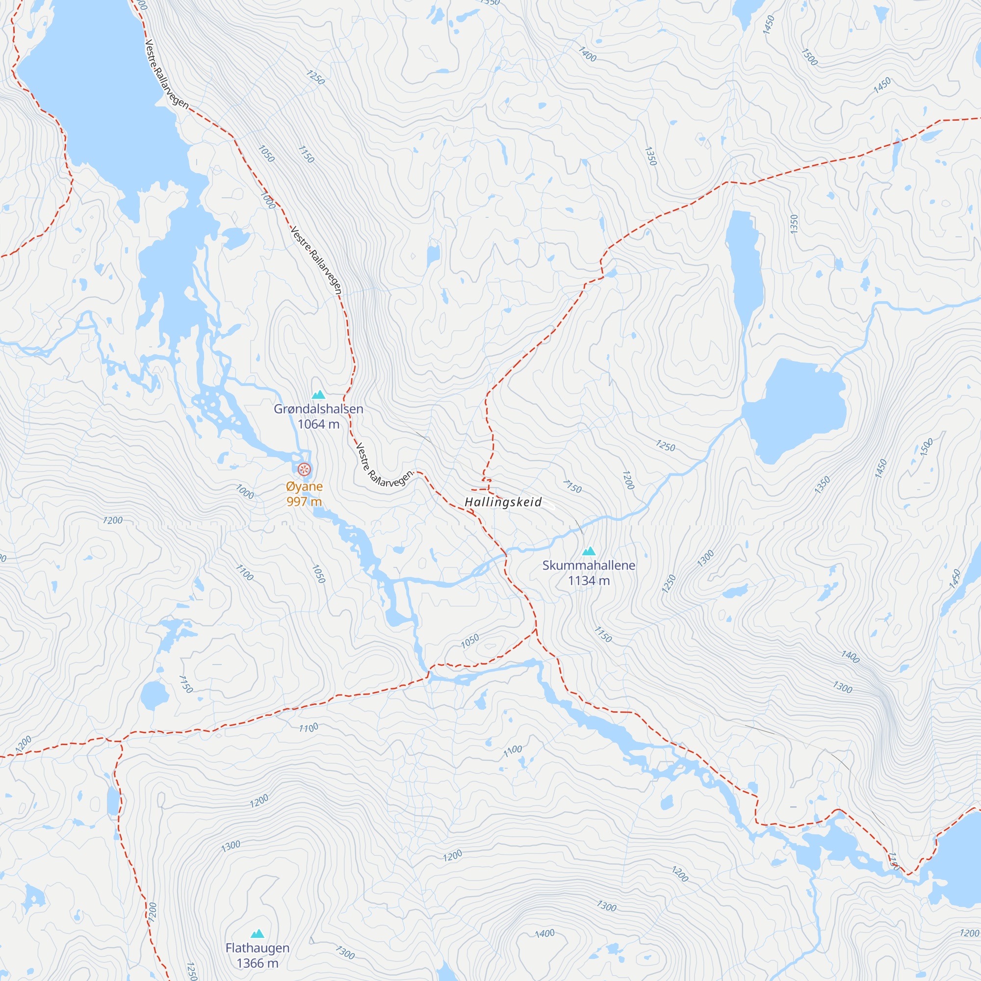 Hallingskeid Turisthytte map