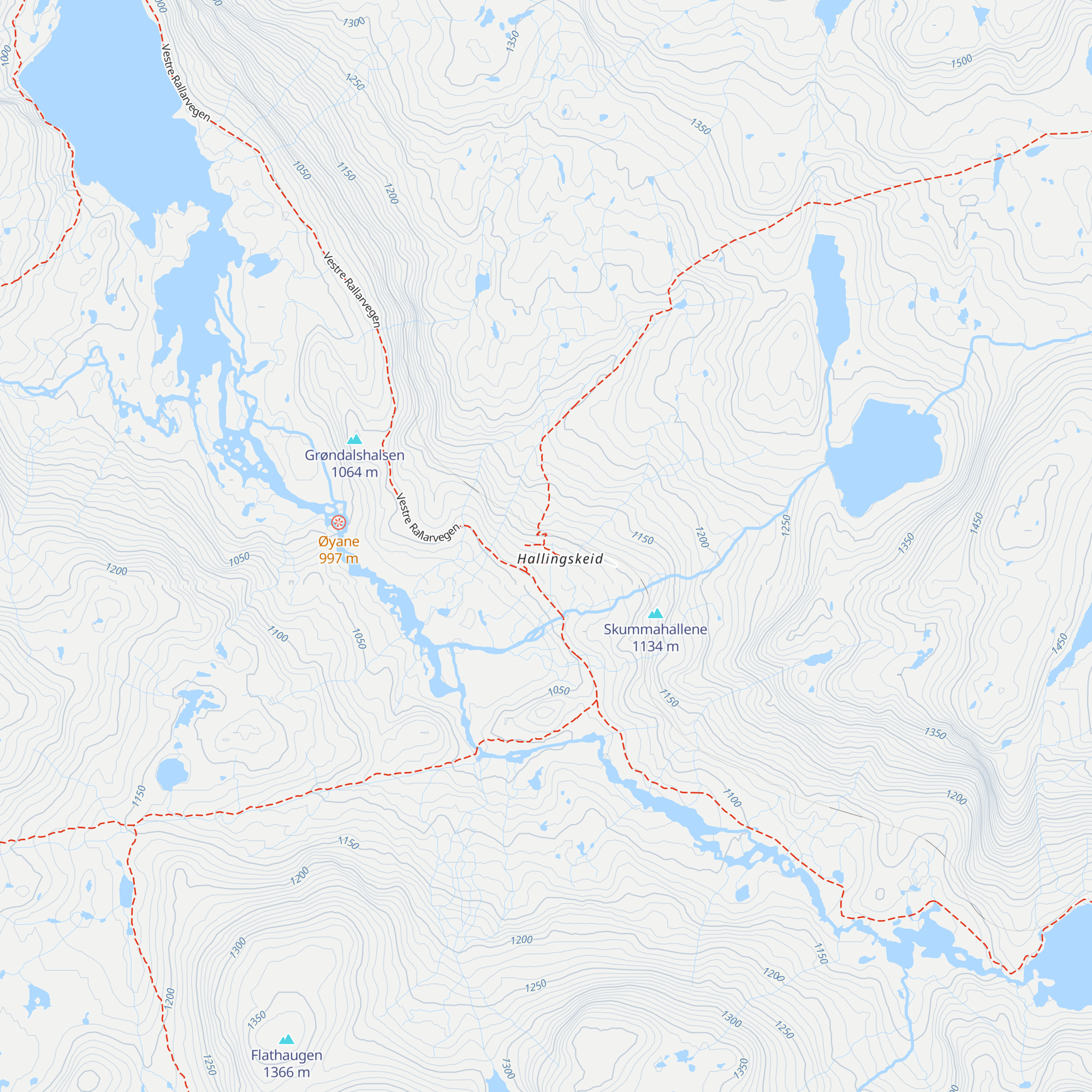 Hallingskeid Turisthytte map