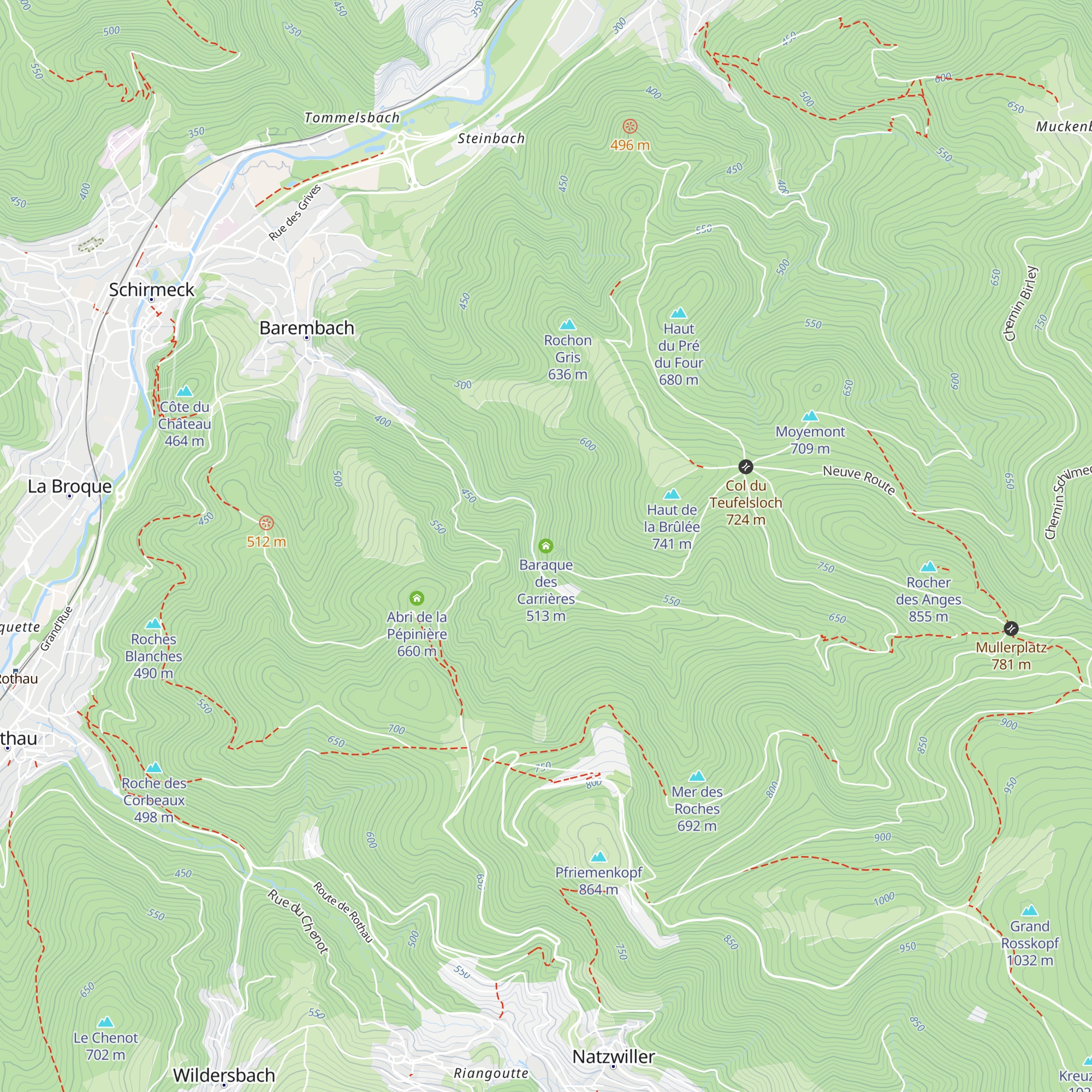 Baraque des Carrières map