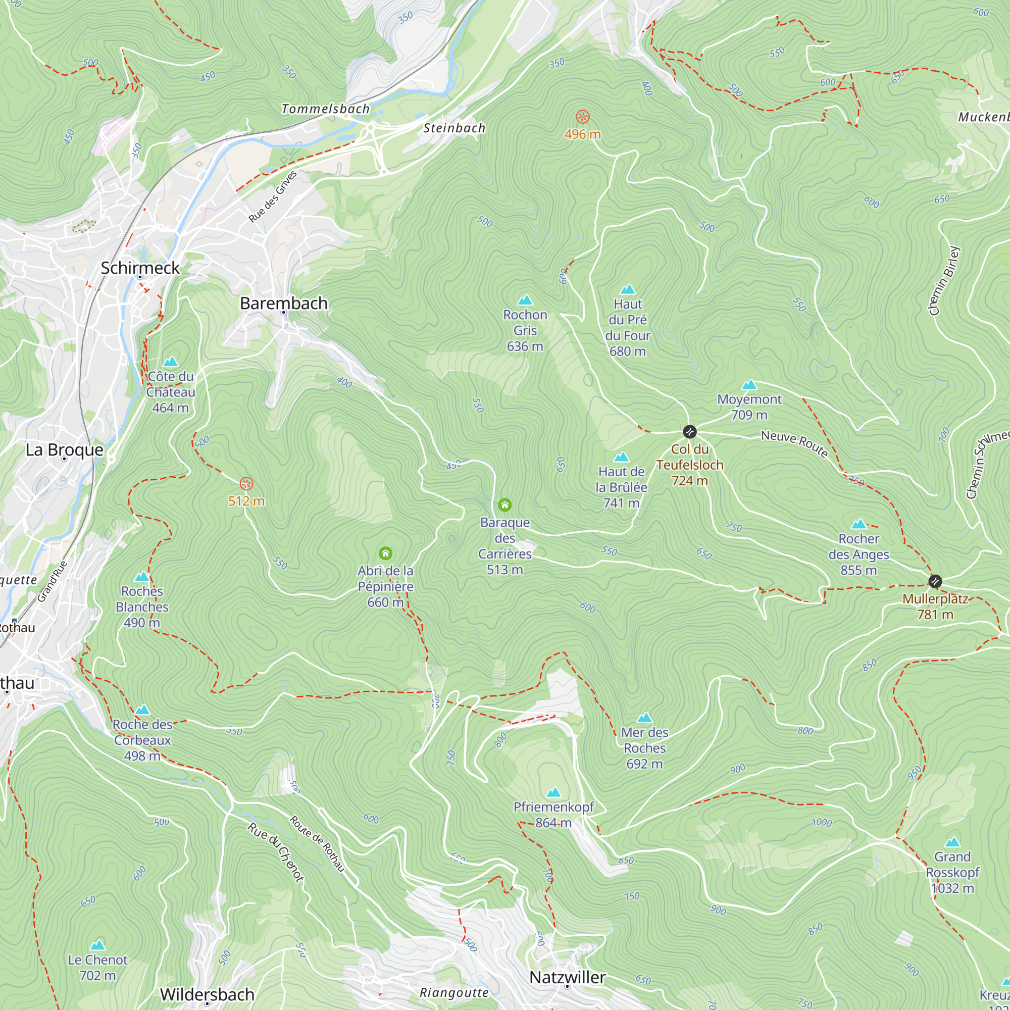 Baraque des Carrières map