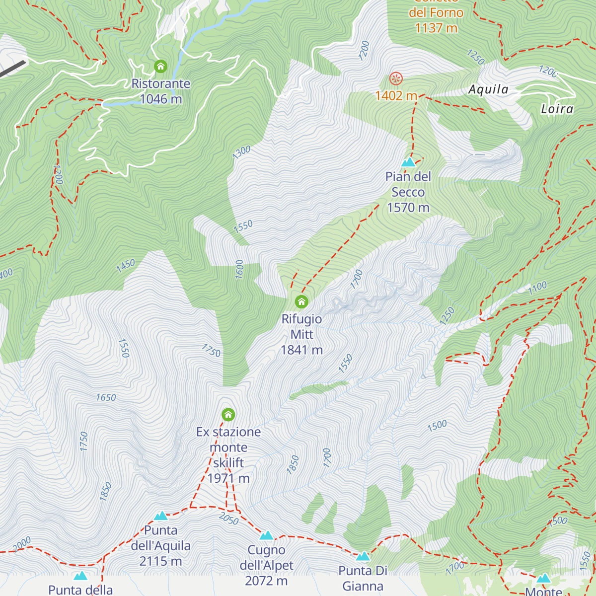 Ex stazione monte seggiovia map