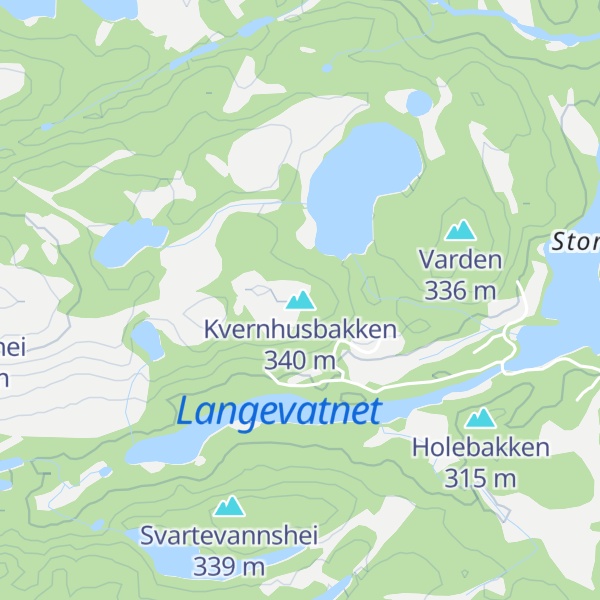 Map of Kvernhusbakken