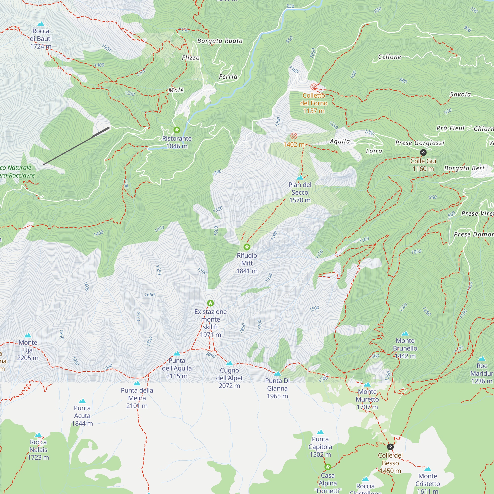 Rifugio Mitt map