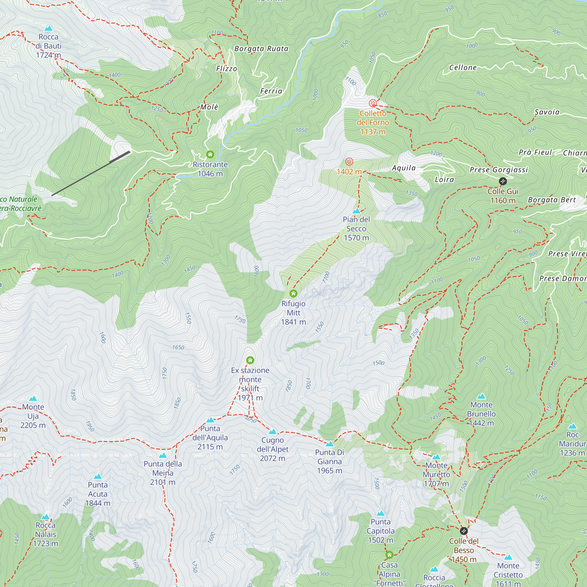Rifugio Mitt map