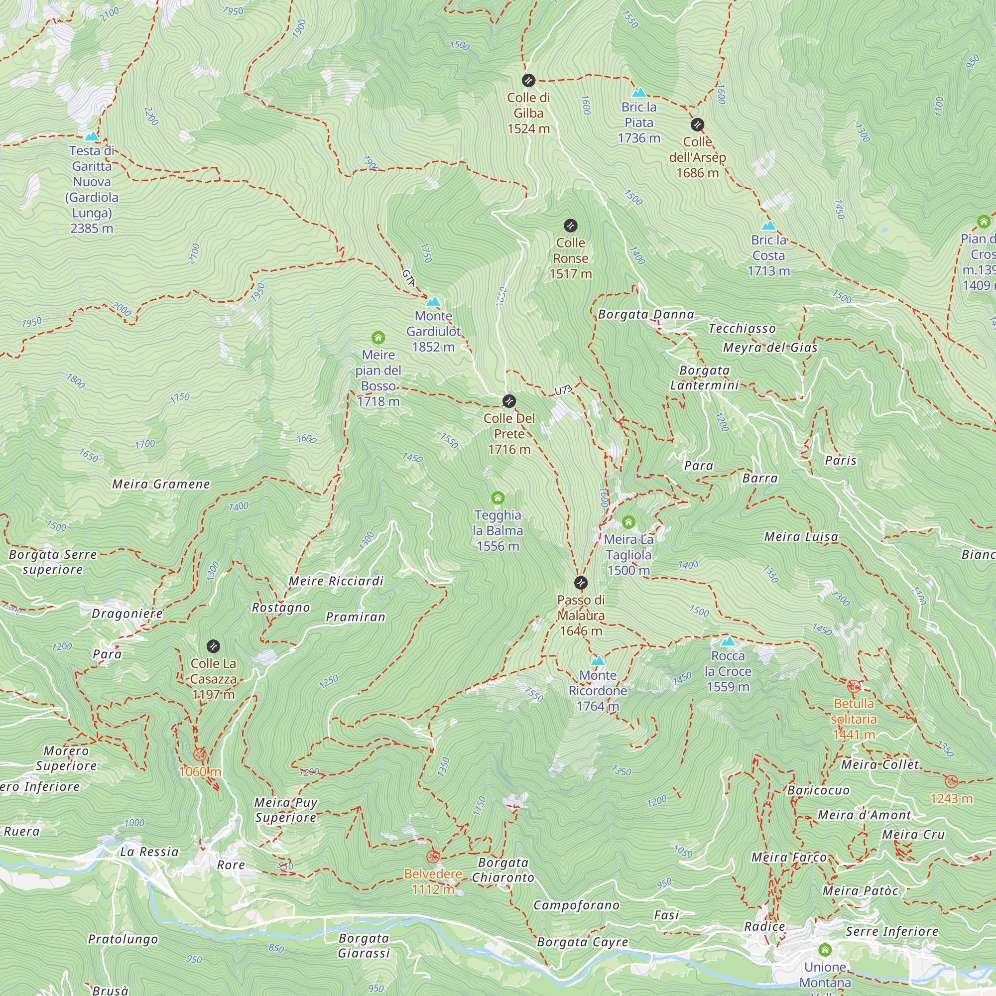 Tegghia la Balma map