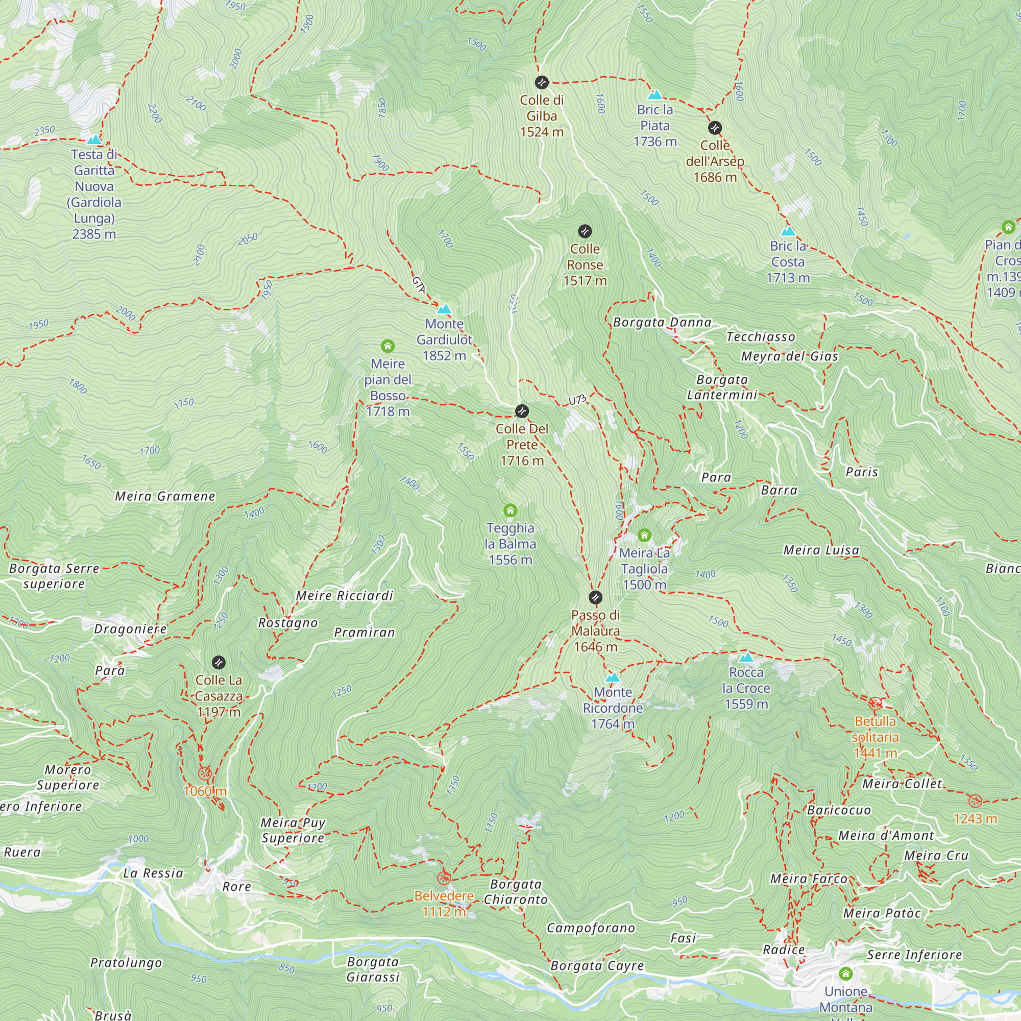 Tegghia la Balma map