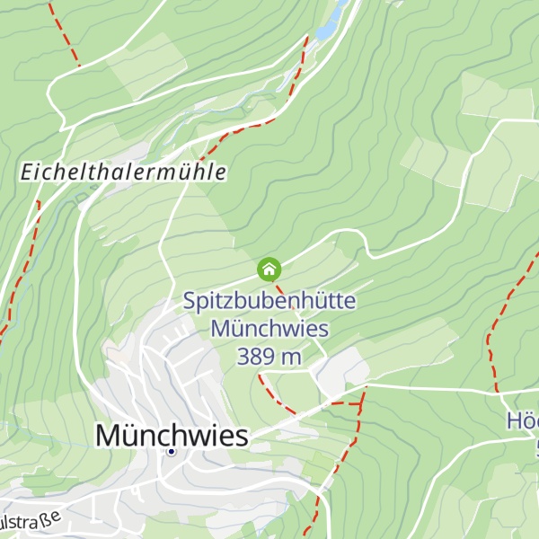 Map of Spitzbubenhütte Münchwies