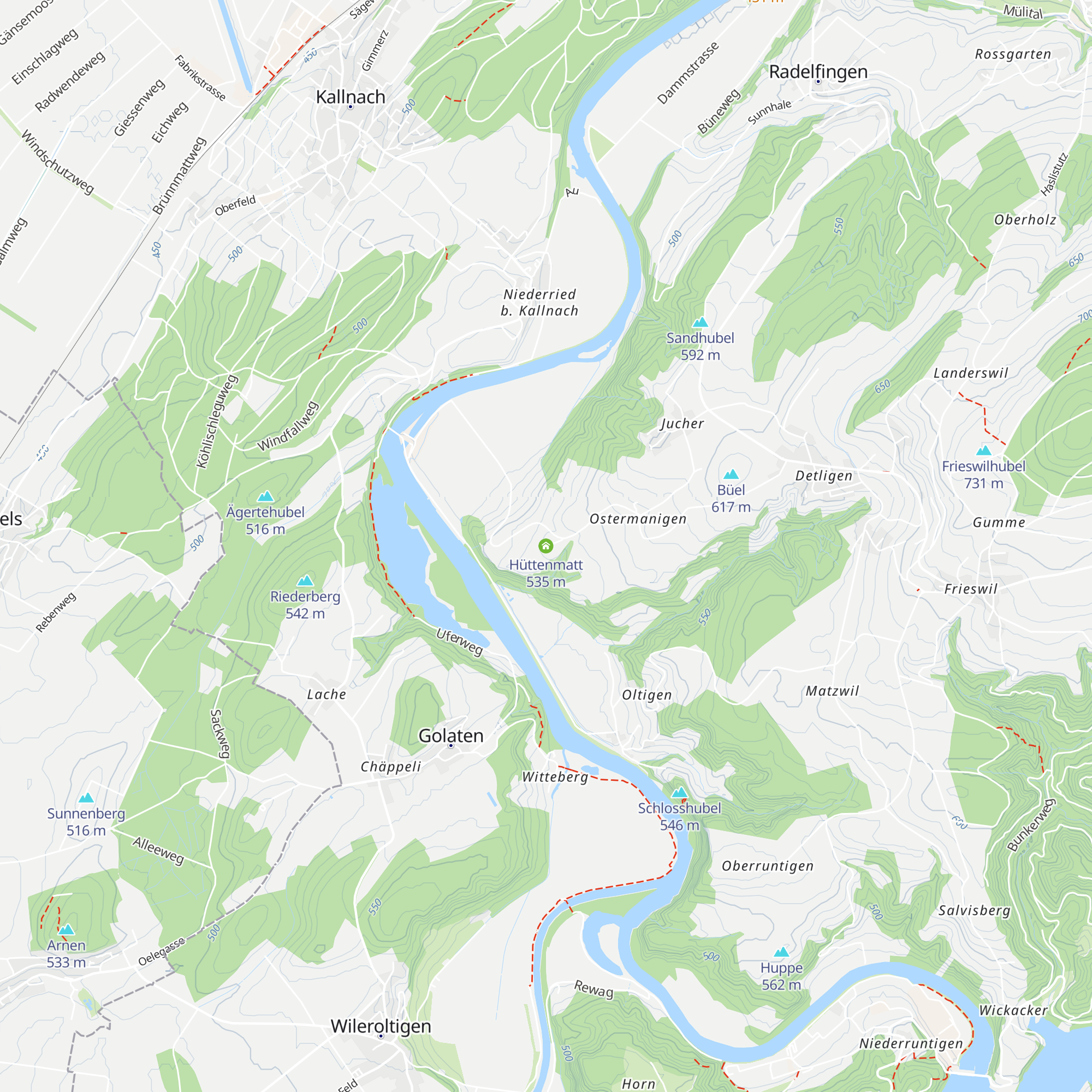 Hüttenmatt map