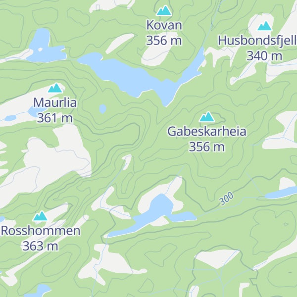 Map of Toftelandshei