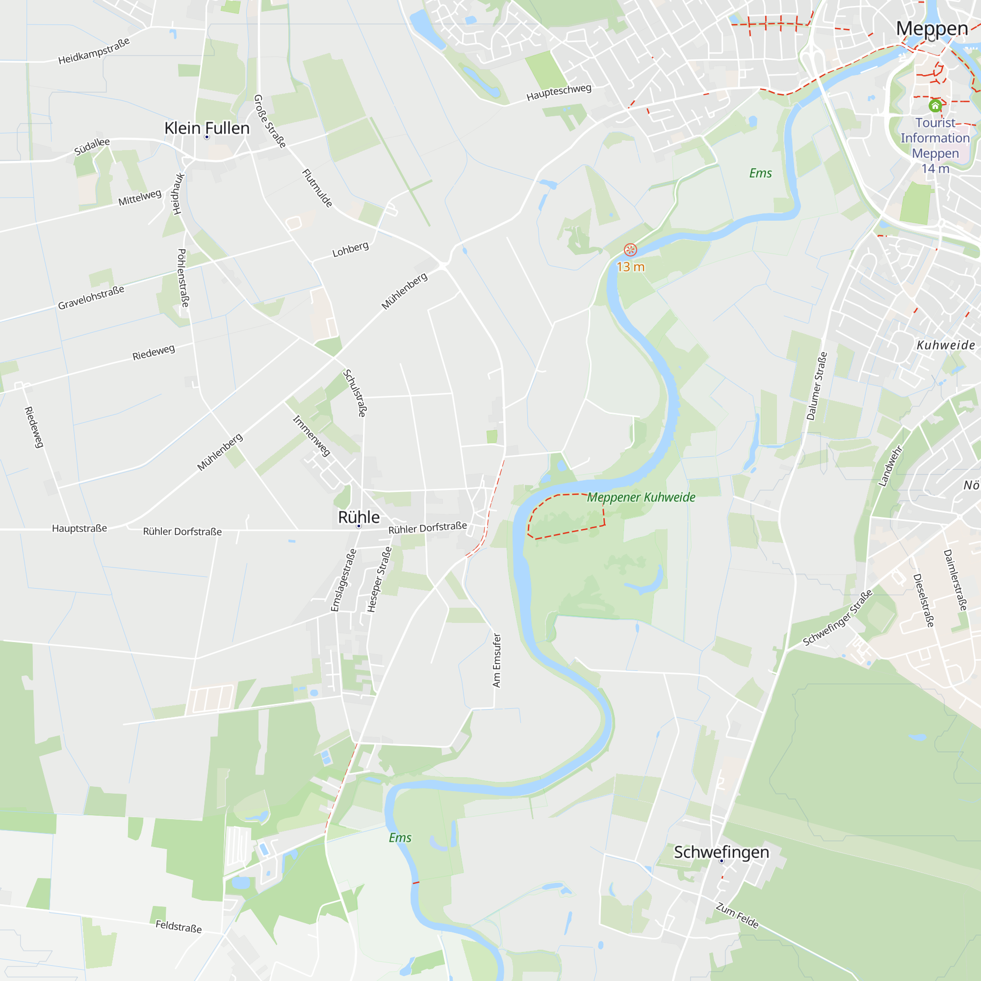 Rastwanderhütte Rühle map