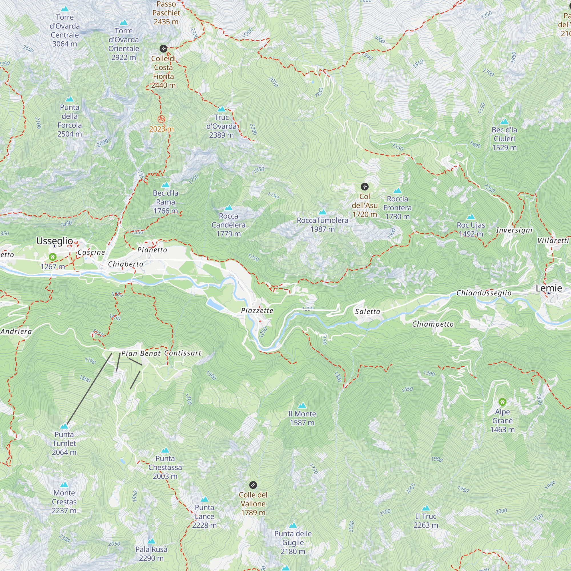 San Desiderio map