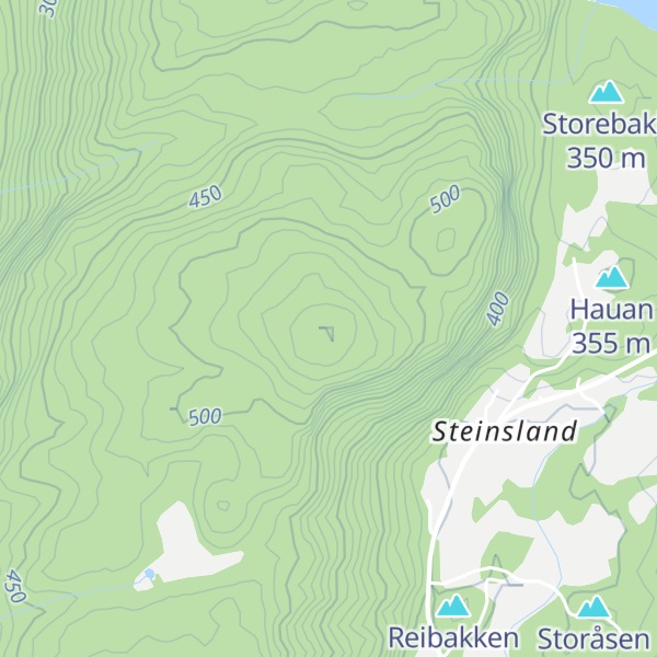 Map of Steinslandsfjellet