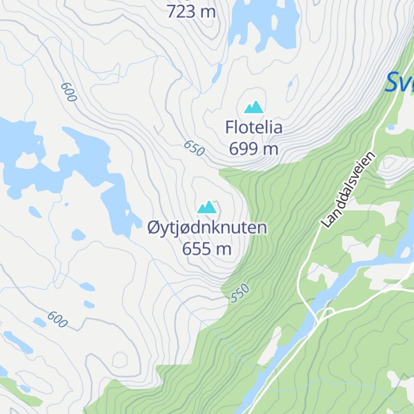 Map of Øytjødnknuten