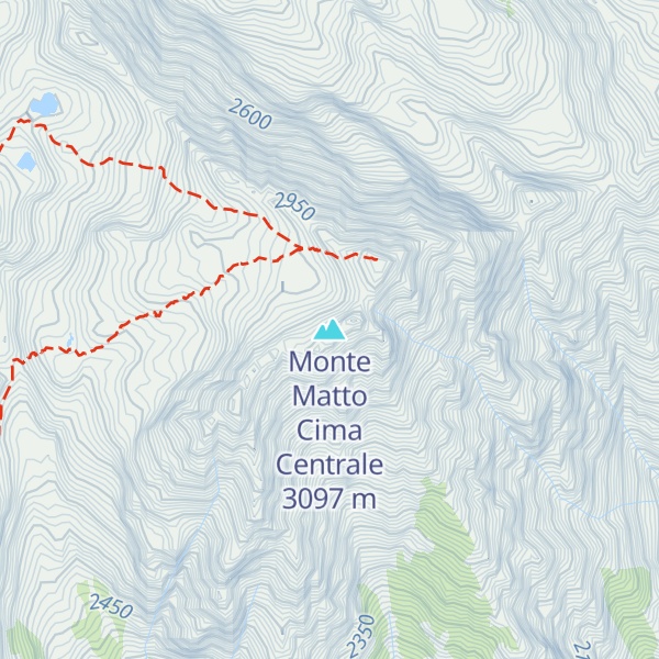 Map of Monte Matto Cima Centrale