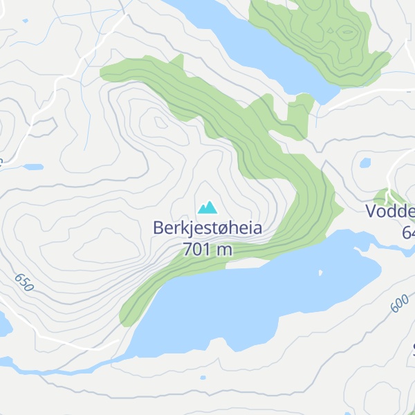 Map of Berkjestøheia