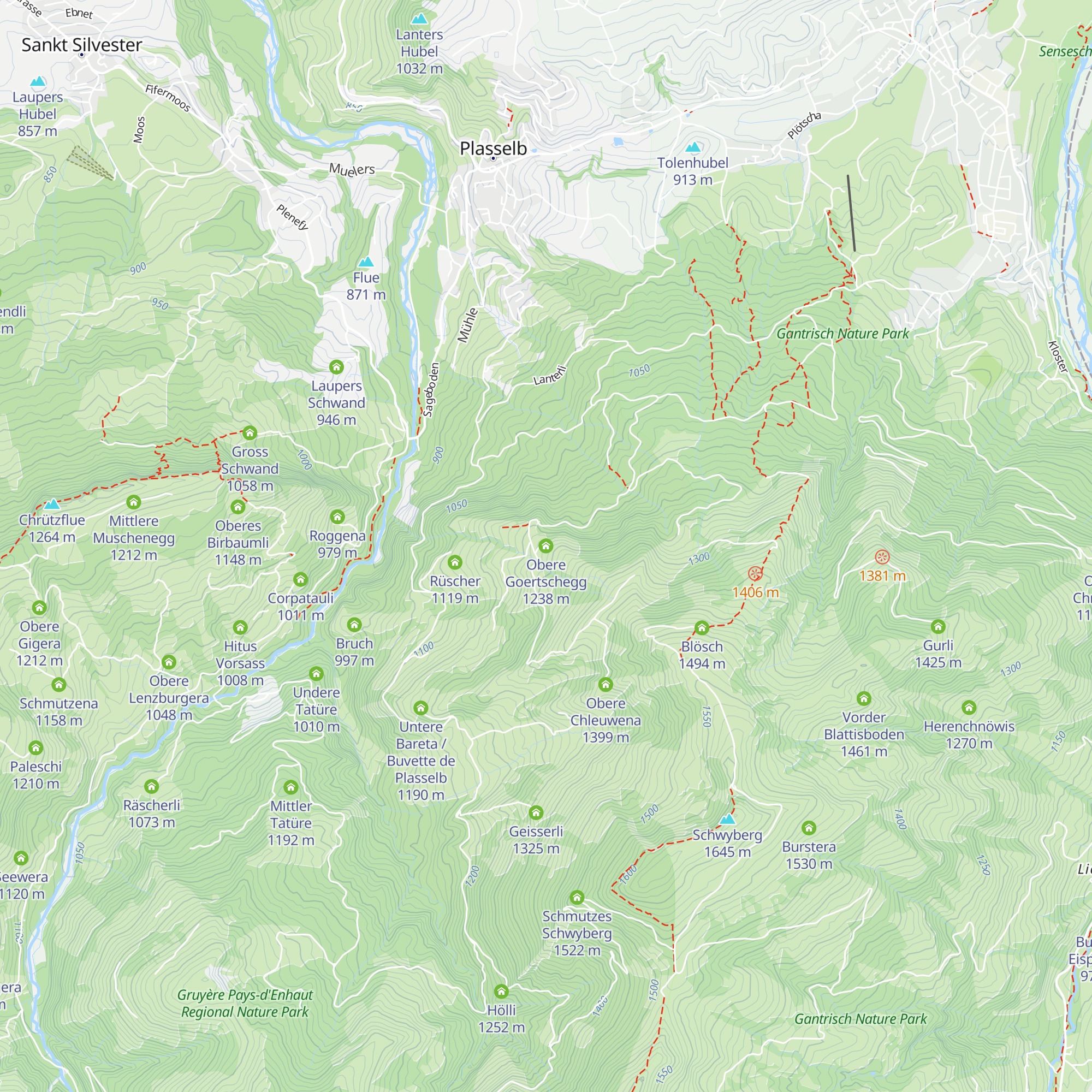 Obere Goertschegg map