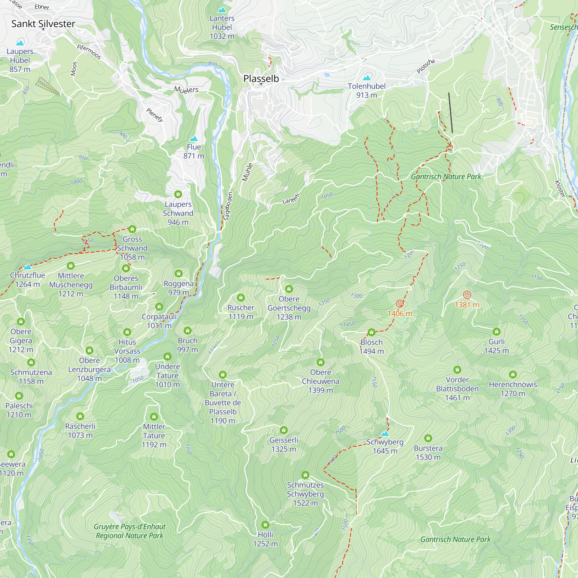 Obere Goertschegg map