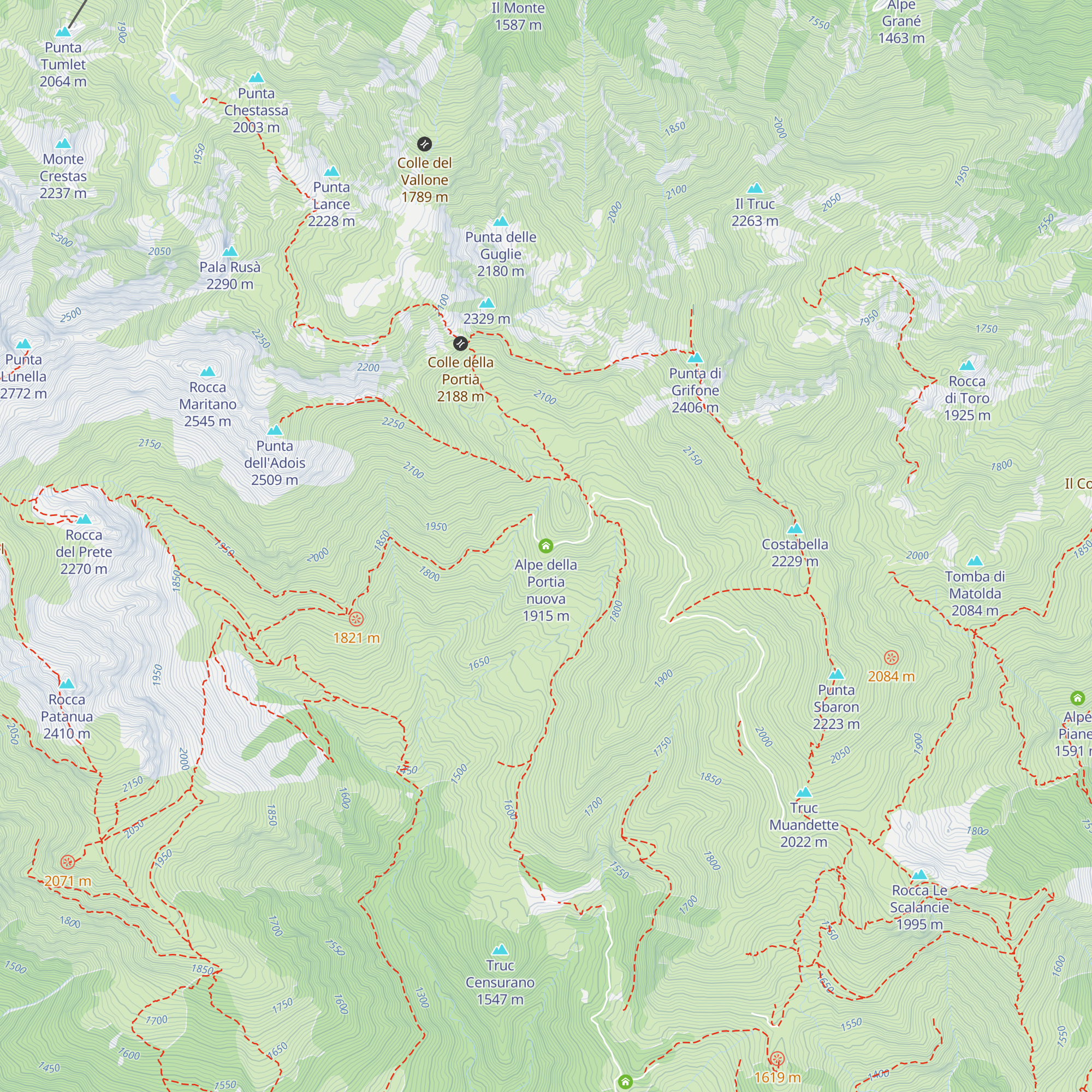 Alpe della Portia nuova map