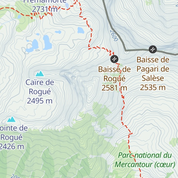 Map of Cime de Rogué