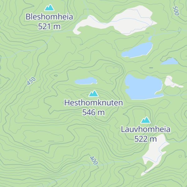 Map of Hesthomknuten