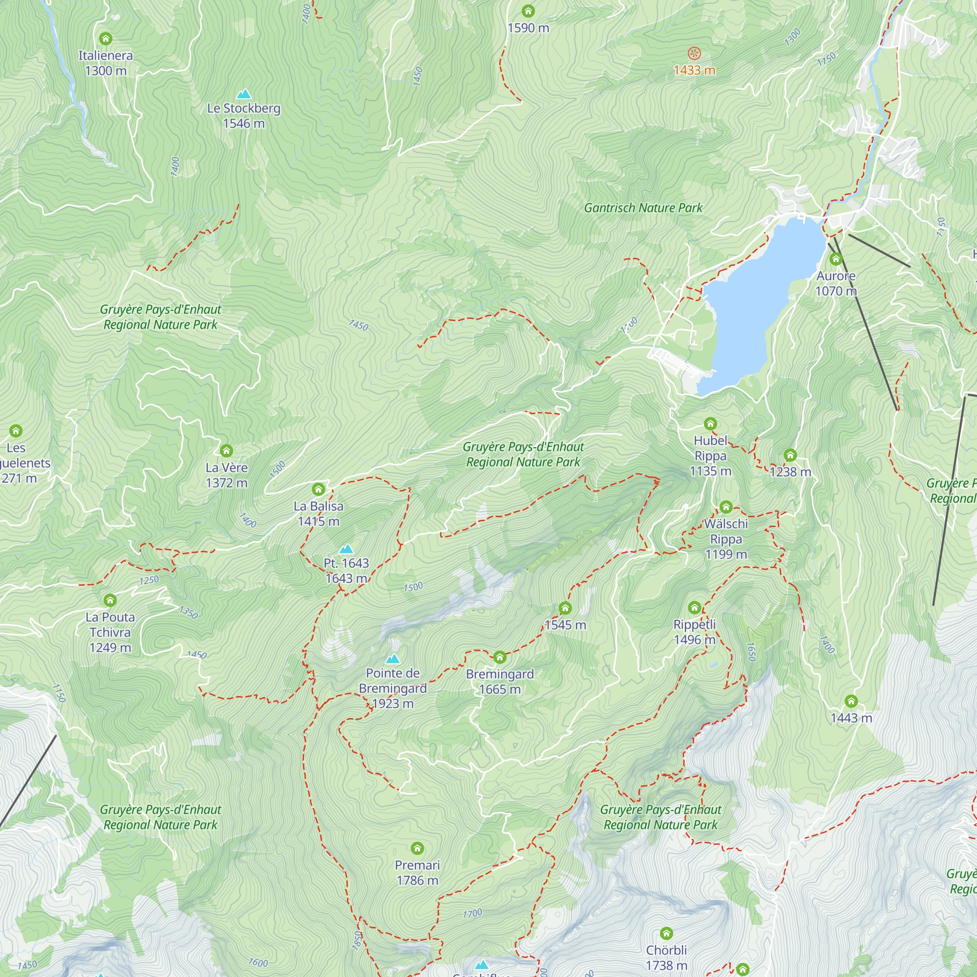 Untere Recardets map