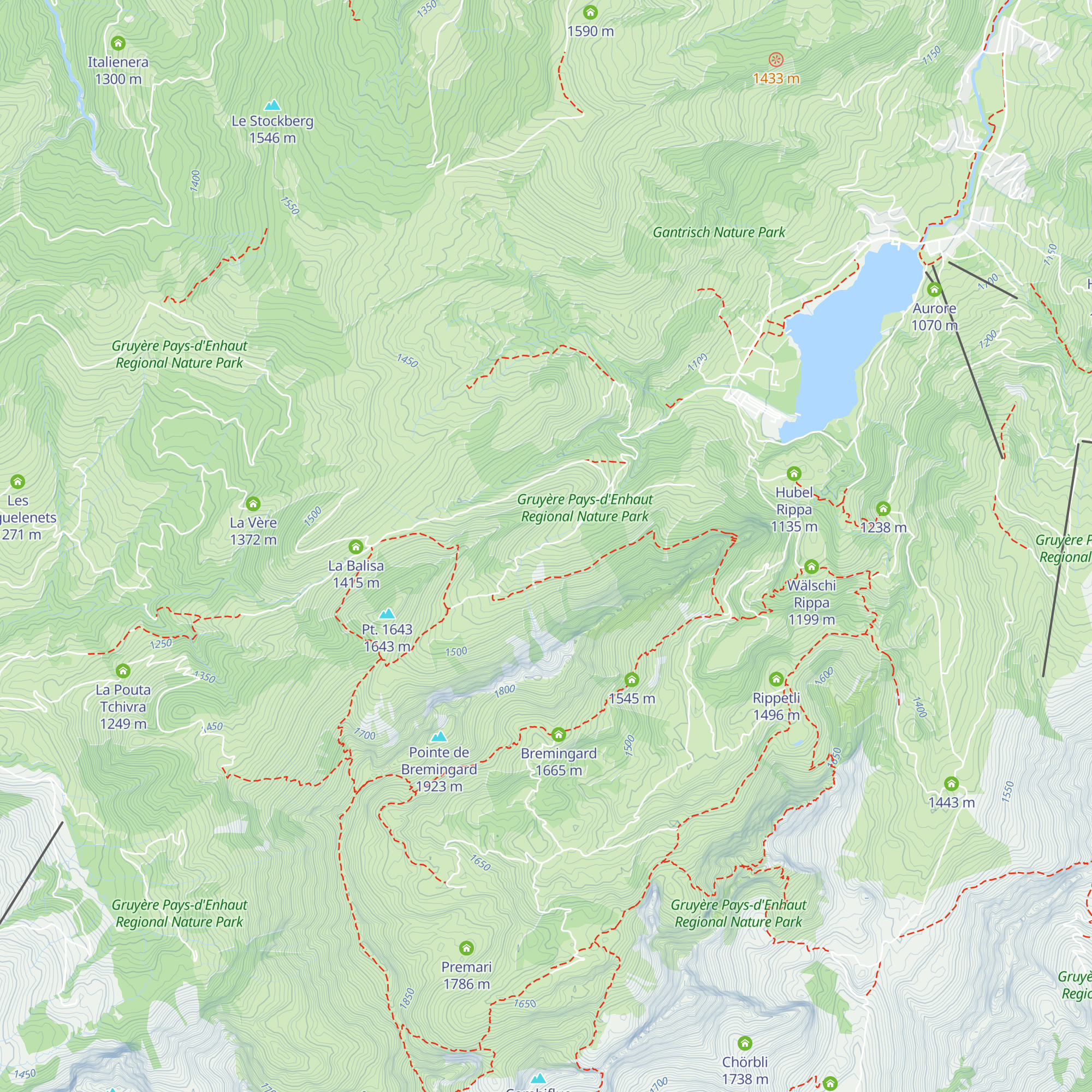Untere Recardets map