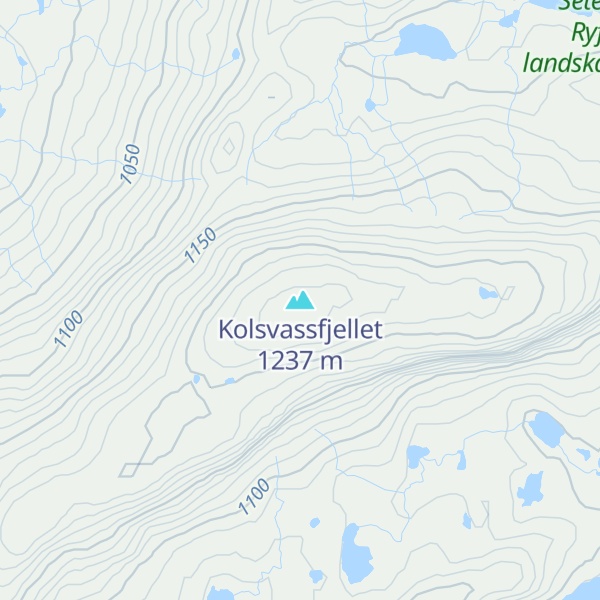 Map of Kolsvassfjellet