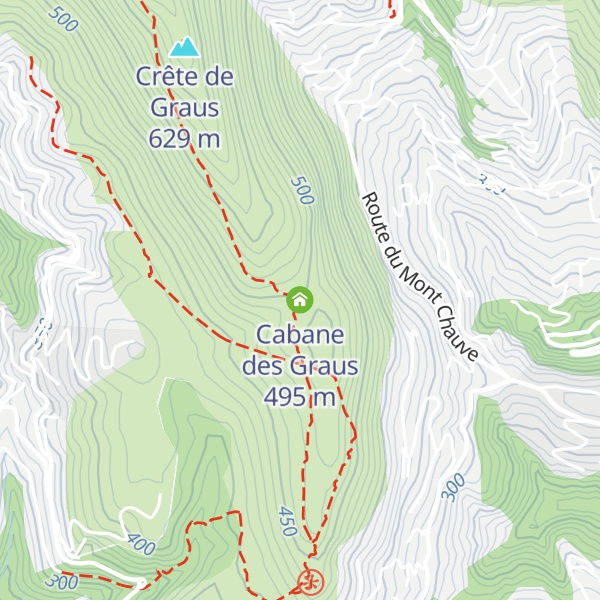Map of Cabane des Graus