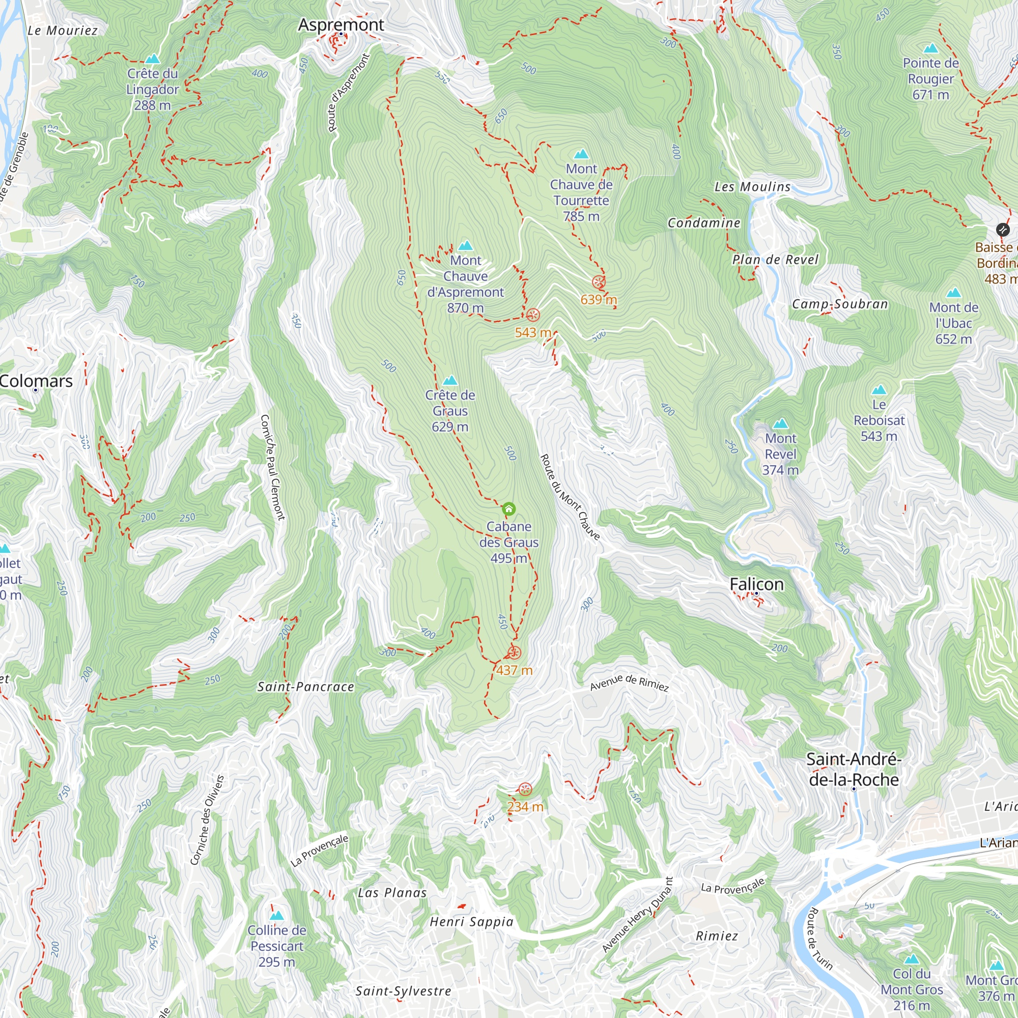 Cabane des Graus map