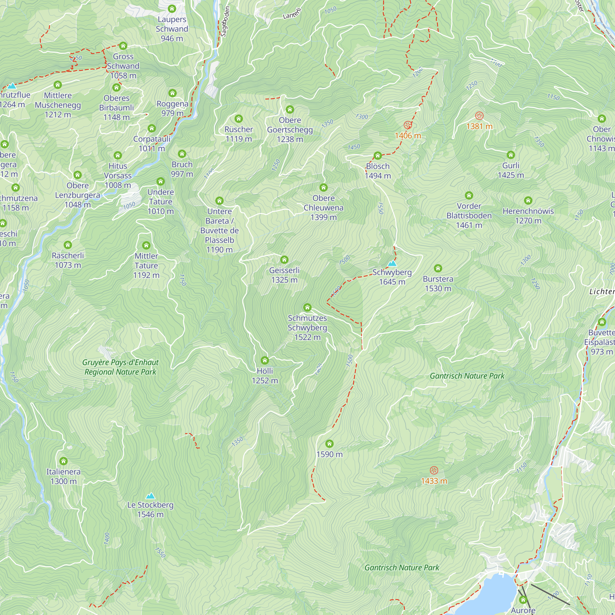 Schmutzes Schwyberg map