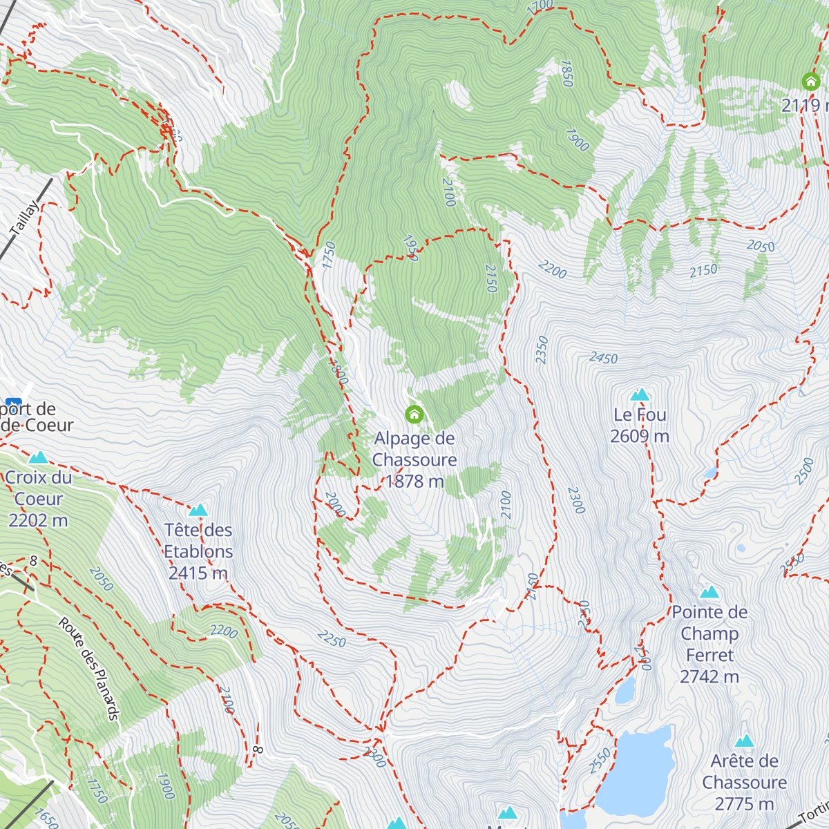 Alpage de Chassoure map