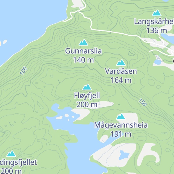 Map of Fløyfjell