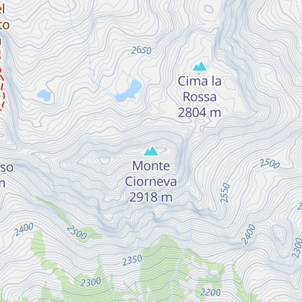 Map of Monte Ciorneva