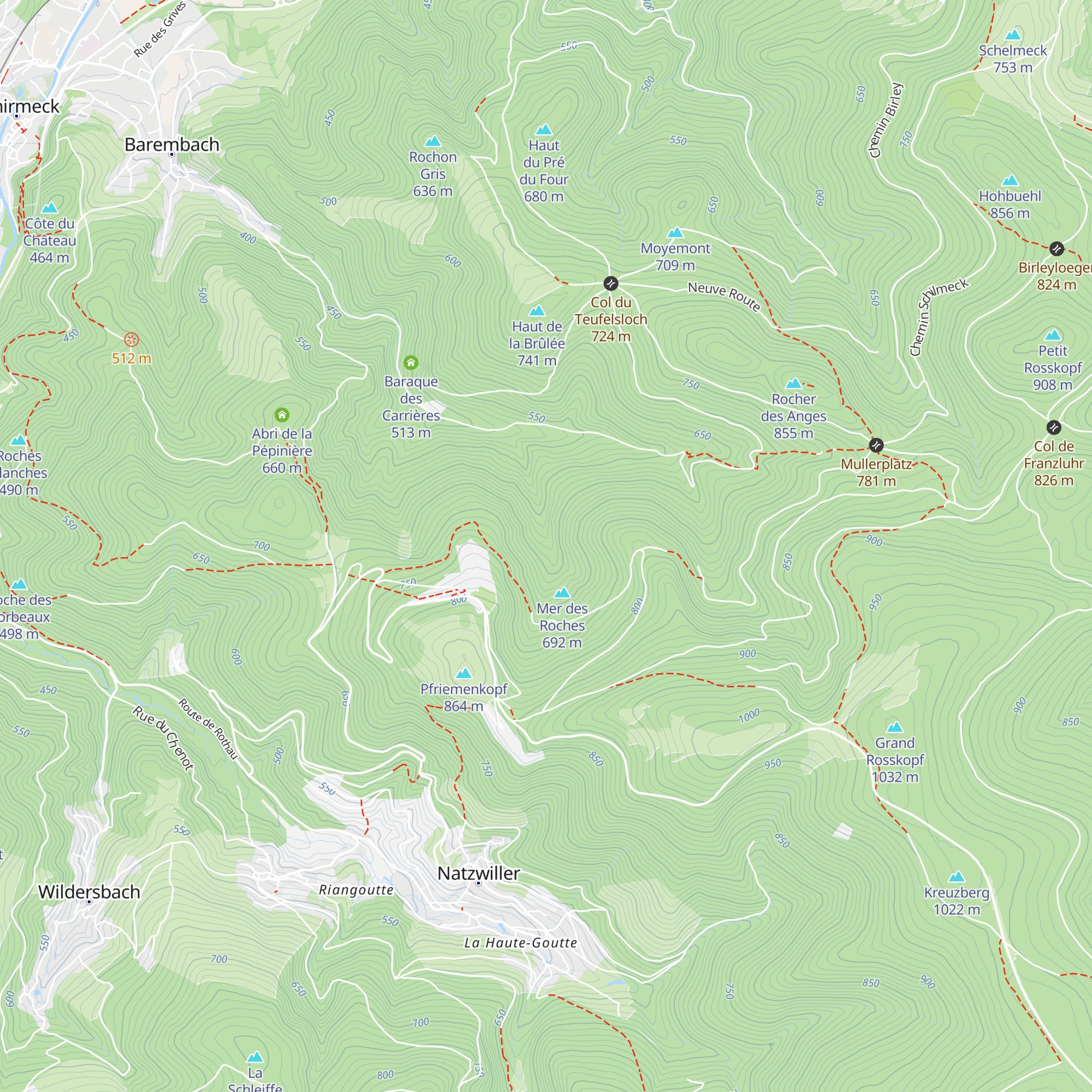 Cabane des 5 Routes map