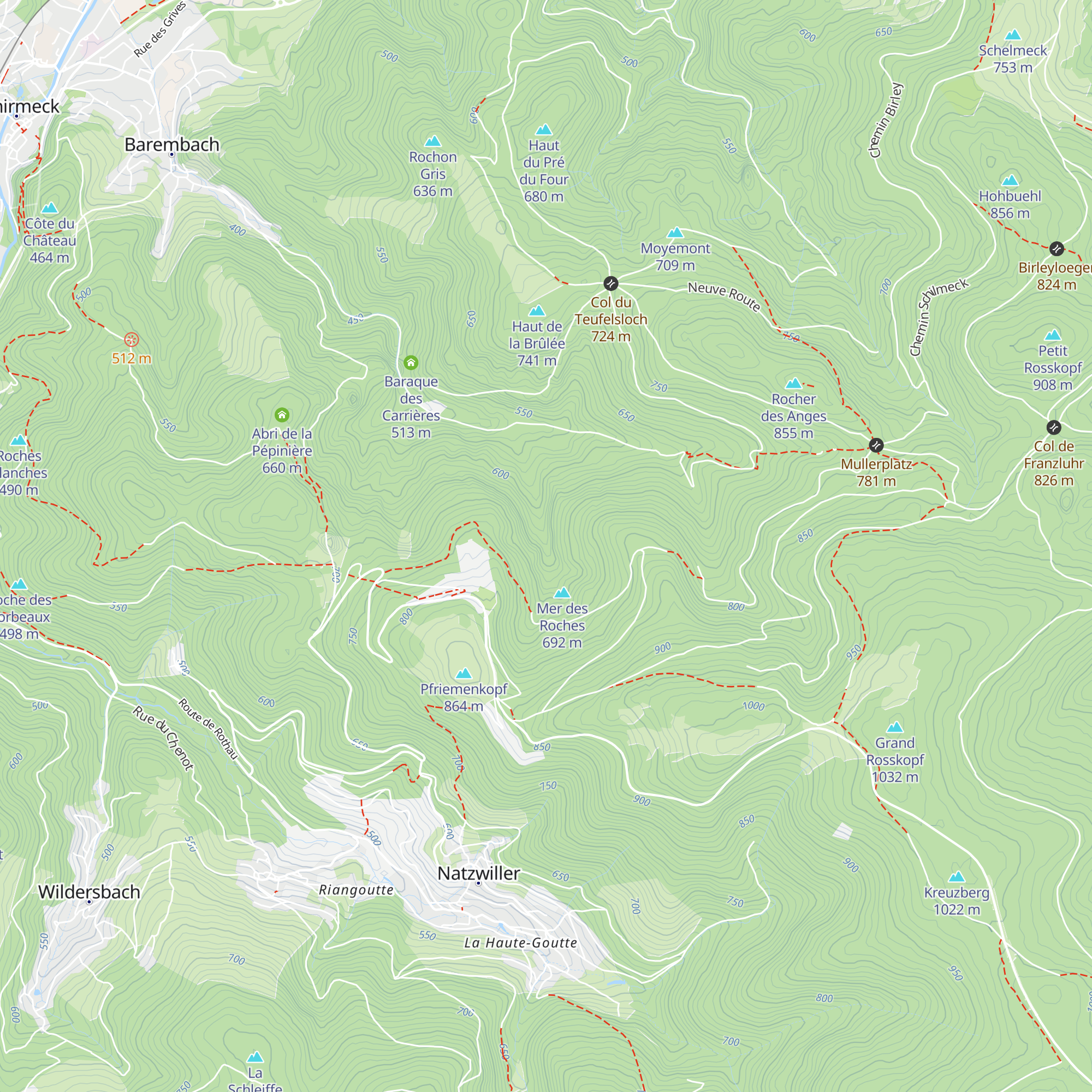 Cabane des 5 Routes map