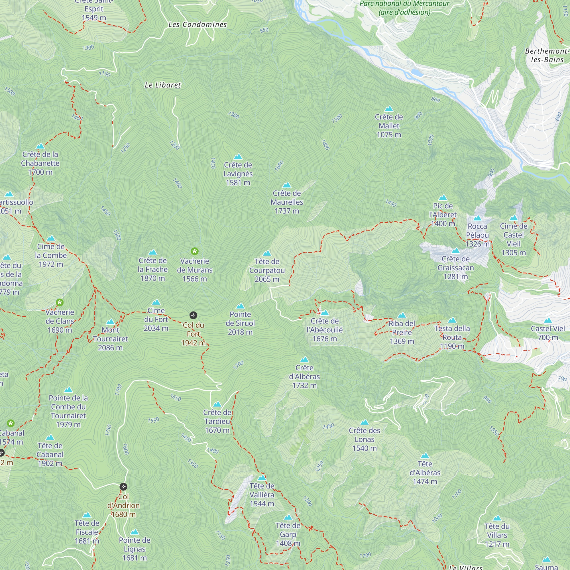 Vacherie de Roquebillière map
