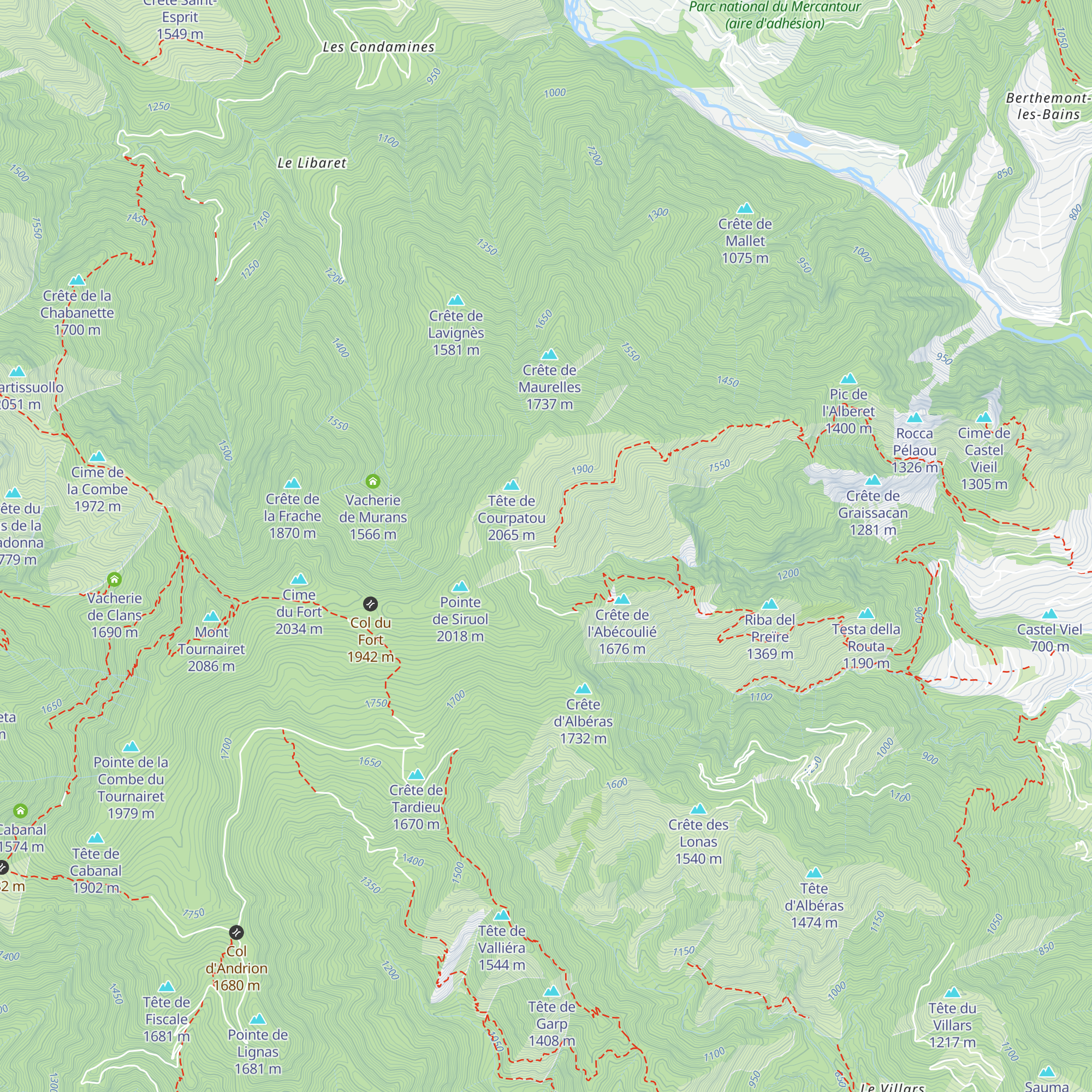 Vacherie de Roquebillière map