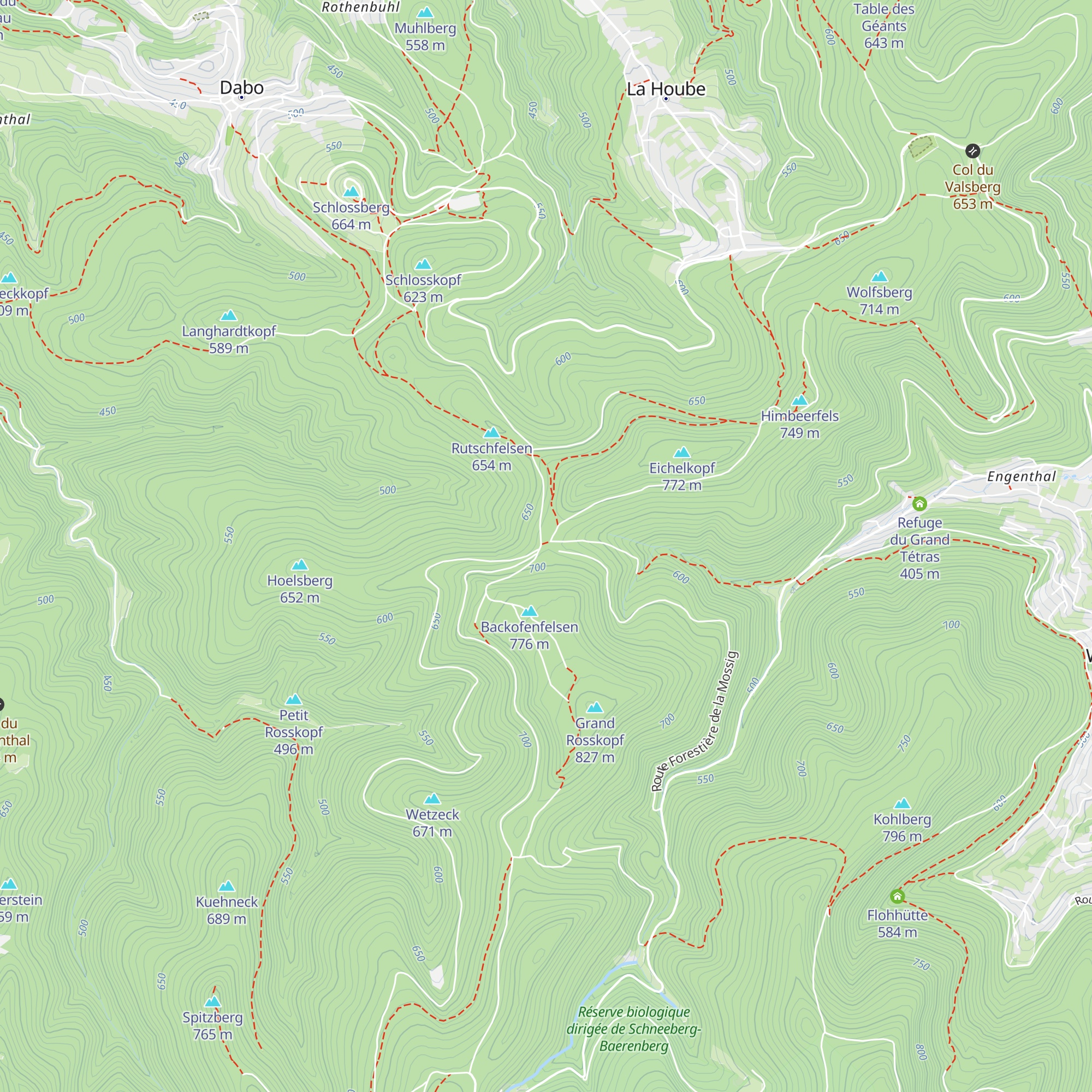 Abri de la Schleif map