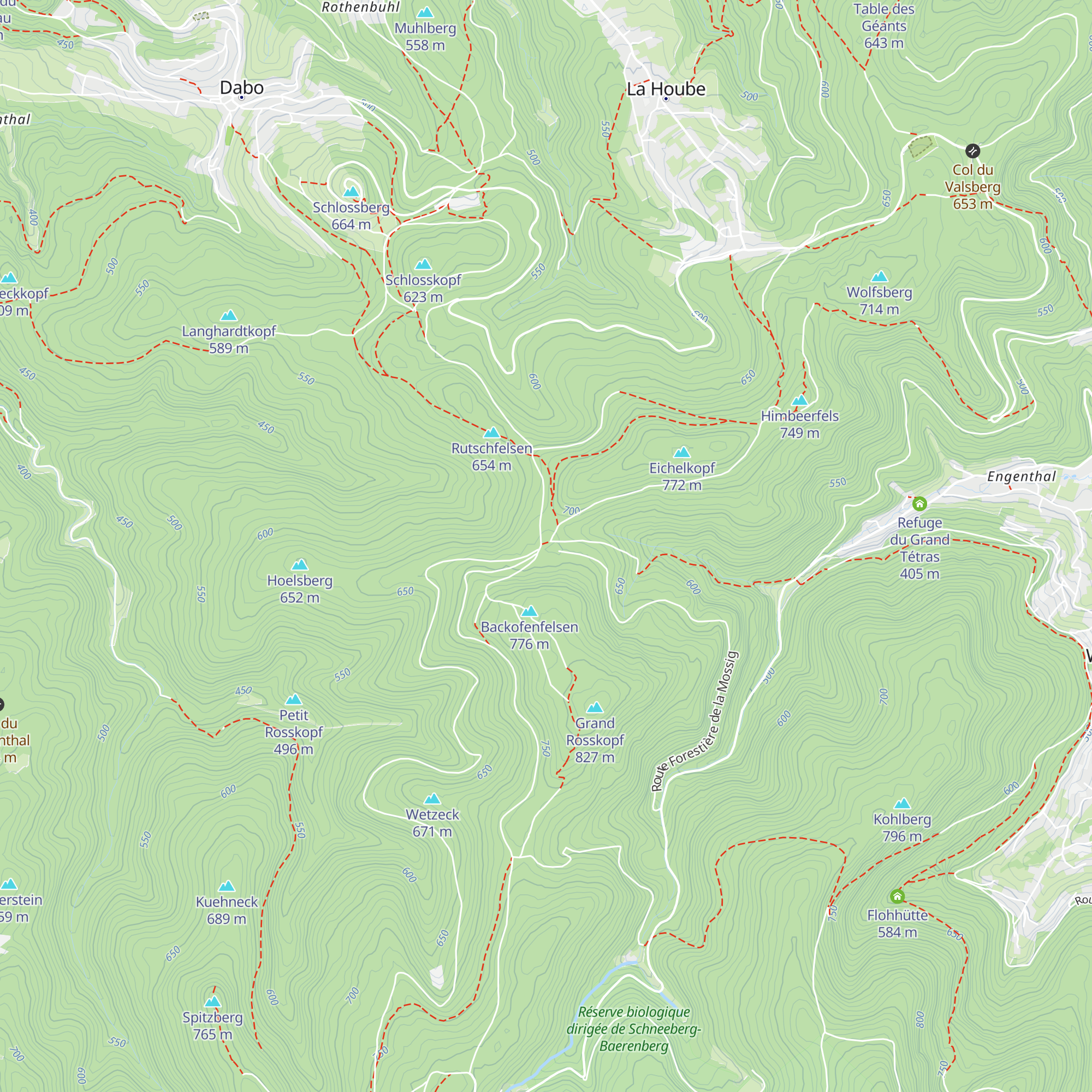 Abri de la Schleif map