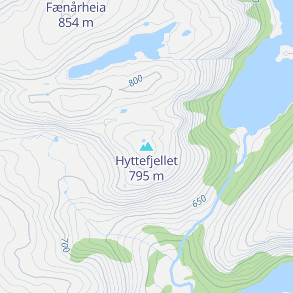 Map of Hyttefjellet