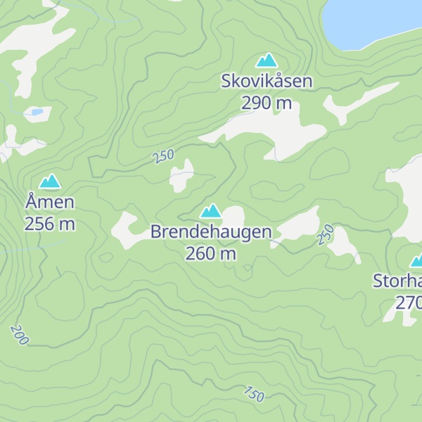 Map of Brendehaugen