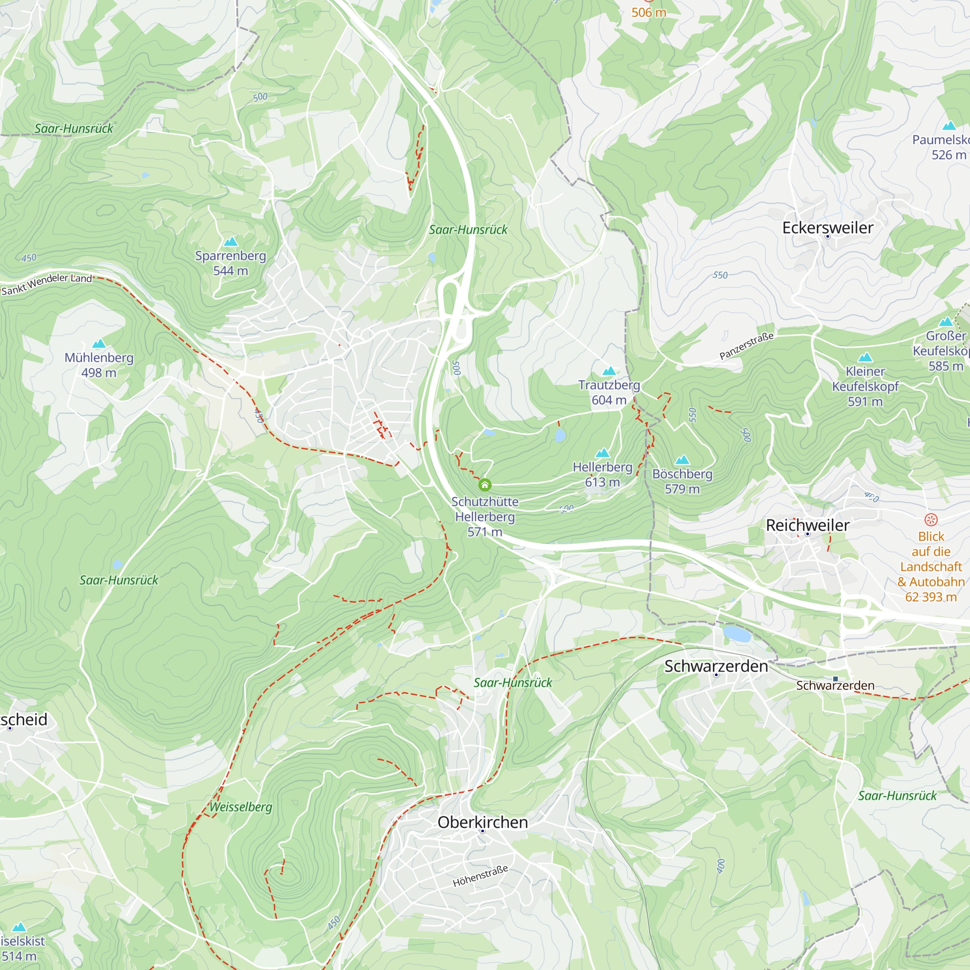 Schutzhütte Hellerberg map