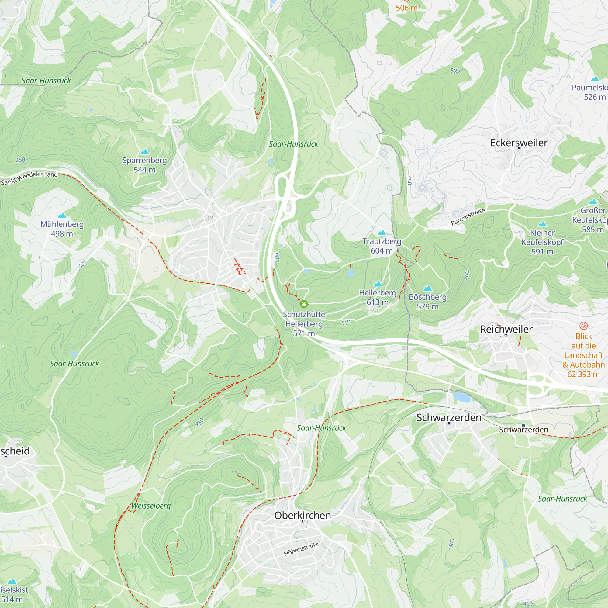 Schutzhütte Hellerberg map