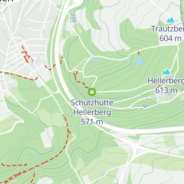 Map of Schutzhütte Hellerberg