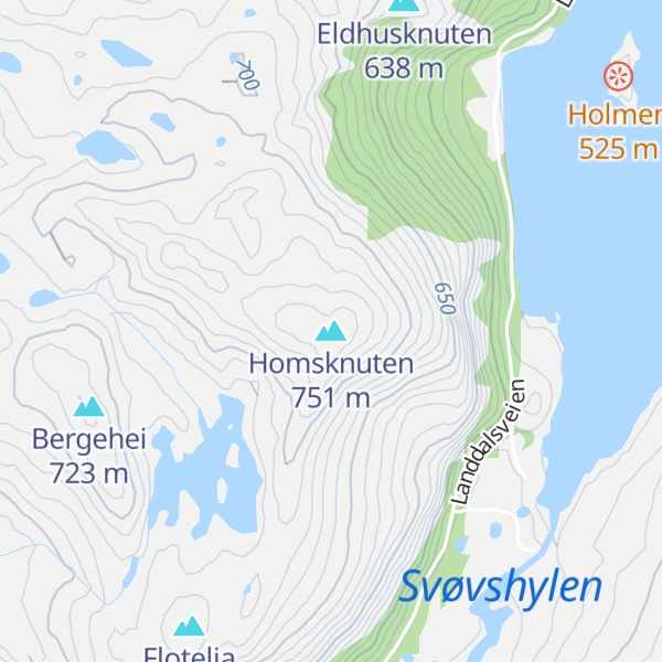 Map of Homsknuten