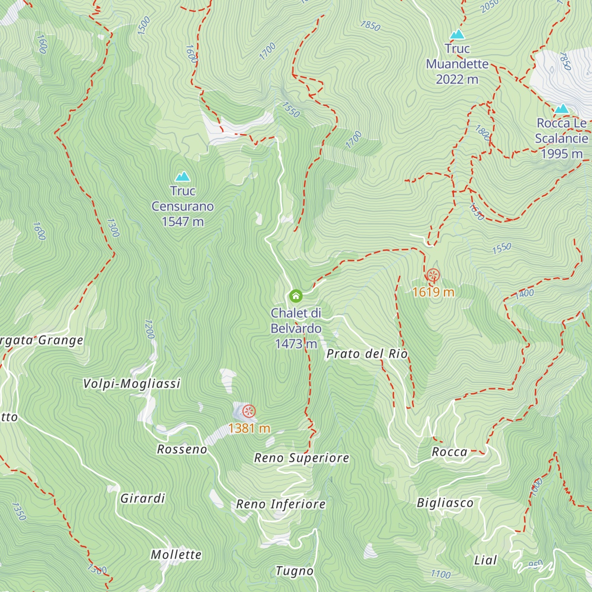 Chalet di Belvardo map