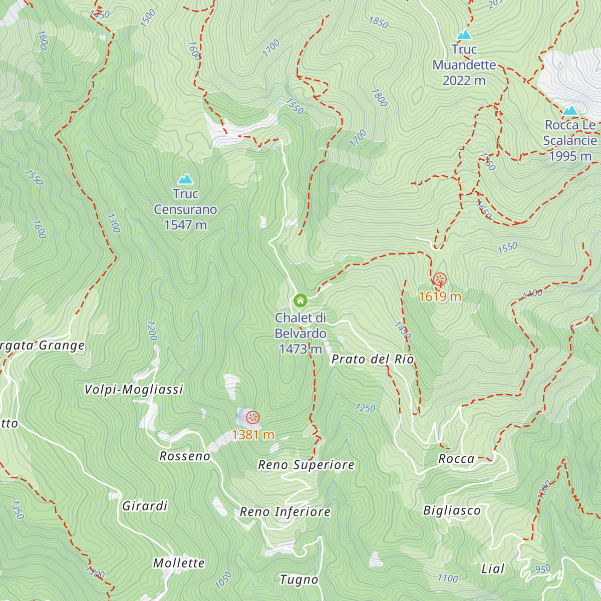 Chalet di Belvardo map