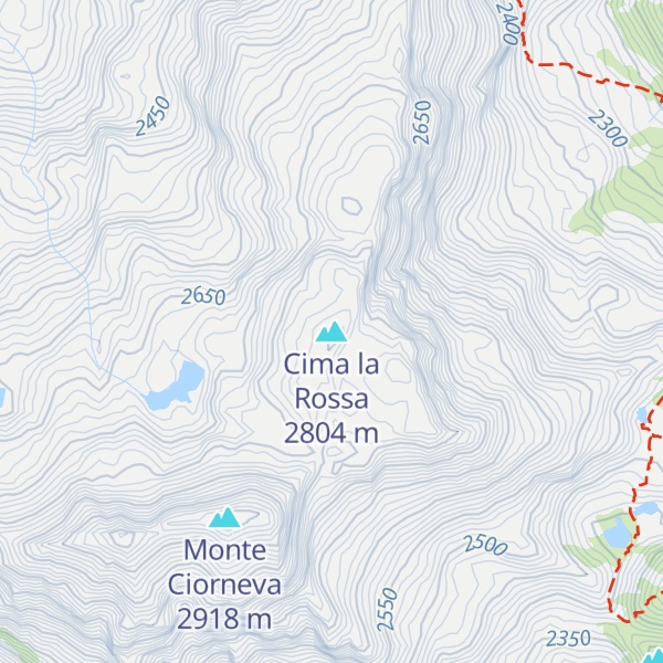 Map of Cima la Rossa