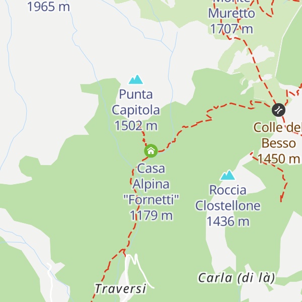 Map of Casa Alpina "Fornetti"